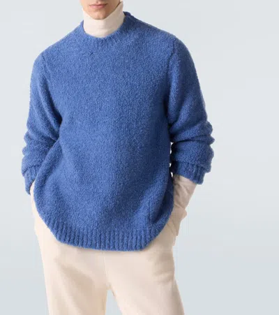 God's True Cashmere Cloud Cashmere Sweater With Lapis Lazuli In Blue