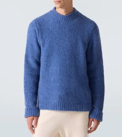 God's True Cashmere Cloud Cashmere Sweater With Lapis Lazuli In Blue