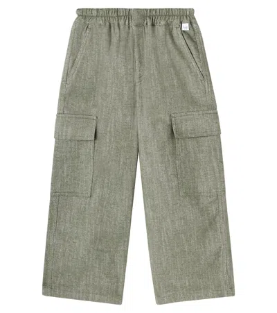 Il Gufo Cotton-blend Cargo Pants In Green