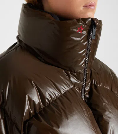 Perfect Moment Auretta Ski Bomber Jacket Chocolate In Brown