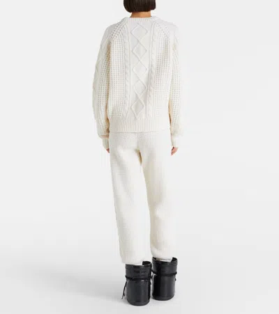 Perfect Moment Crystal Merino Wool Sweater Xl In White