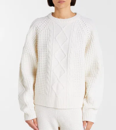 Perfect Moment Crystal Merino Wool Sweater Xl In White
