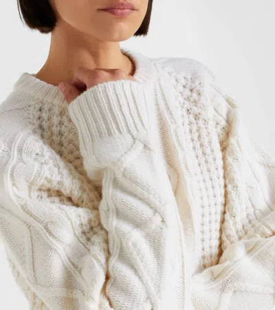 Perfect Moment Crystal Merino Wool Sweater Xl In White