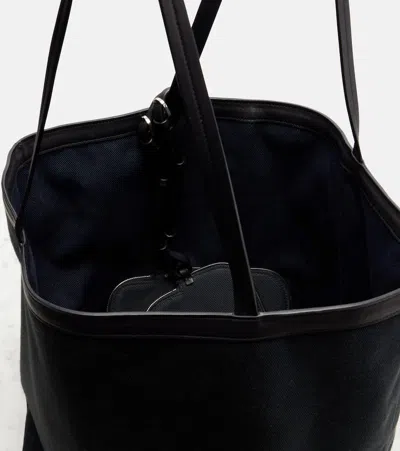 The Row Park Three Stitch Canvas Tote Bag In Black
