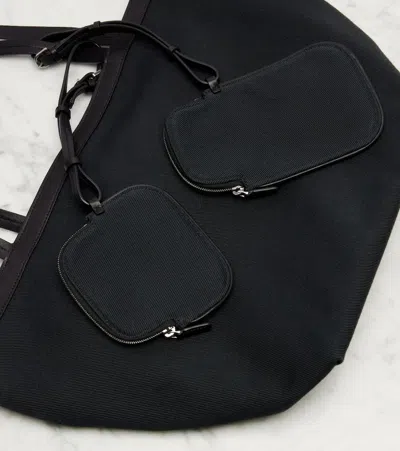 The Row Park Three Stitch Canvas Tote Bag In Black