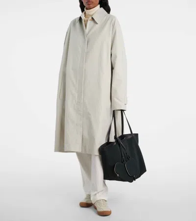 The Row Park Three Stitch Canvas Tote Bag In Black