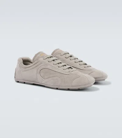 Prada Montecarlo Re-edition 2005 Suede Sneakers In Neutral