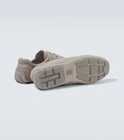 Prada Montecarlo Re-edition 2005 Suede Sneakers In Neutral