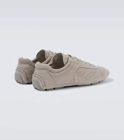 Prada Montecarlo Re-edition 2005 Suede Sneakers In Neutral