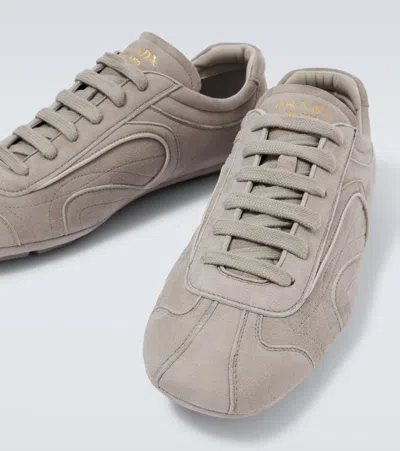 Prada Montecarlo Re-edition 2005 Suede Sneakers In Neutral