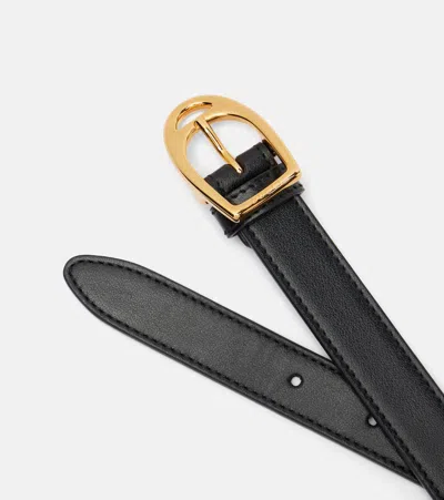 Gucci Wide Belt With Oversized Horsebit In Blue