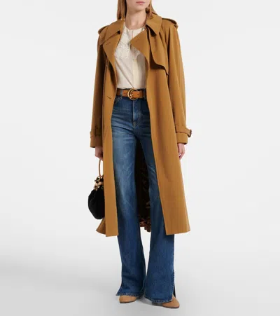 Aquazzura Indy 85 Whipstitched Suede Ankle Boots In Brown