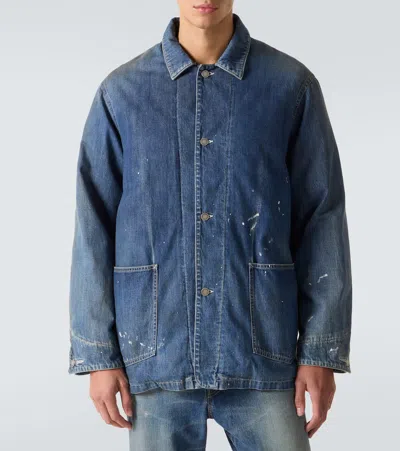 牛仔羽绒衬衫外套