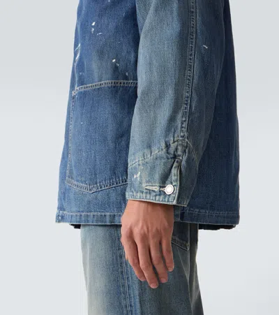 牛仔羽绒衬衫外套