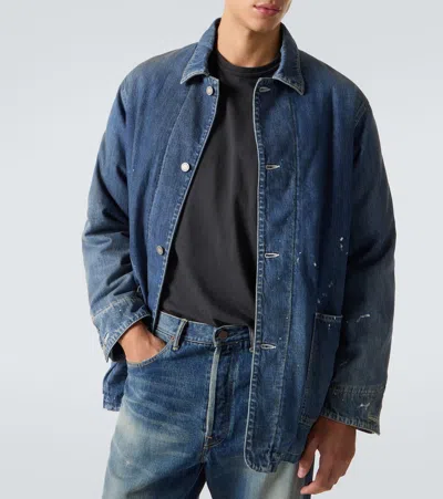 牛仔羽绒衬衫外套