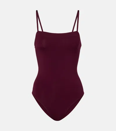 Eres Aquarelle Swimsuit In Burgundy