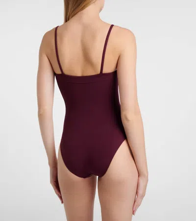 Eres Aquarelle Swimsuit In Burgundy