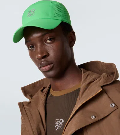 Loewe X On Technical Baseball Cap In Green
