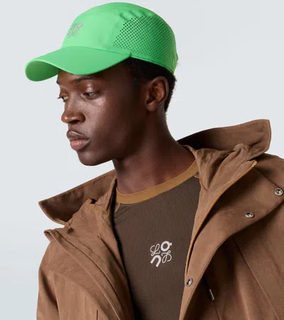 Loewe X On Technical Baseball Cap In Green