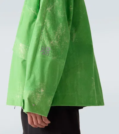 Loewe X On Hooded Technical Jacket In Green