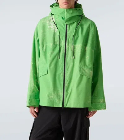 Loewe X On Hooded Technical Jacket In Green