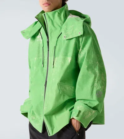 Loewe X On Hooded Technical Jacket In Green