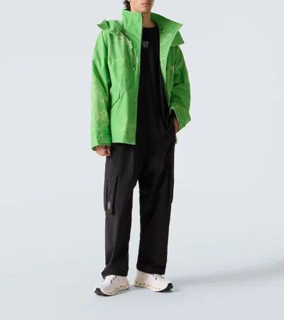 Loewe X On Hooded Technical Jacket In Green