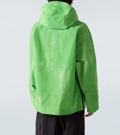 Loewe X On Hooded Technical Jacket In Green
