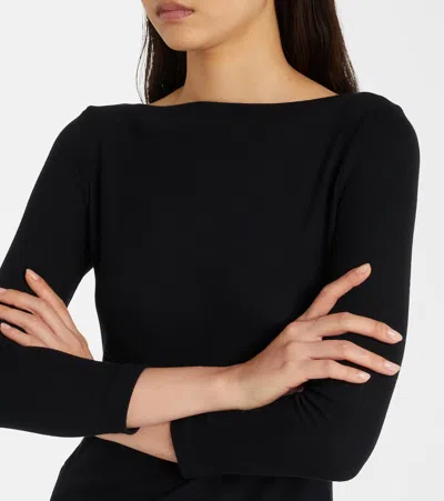 Leset Lauren Jersey Top In Black