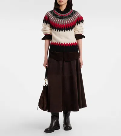 Polo Ralph Lauren Wool-cashmere Fair Isle Sweater In White