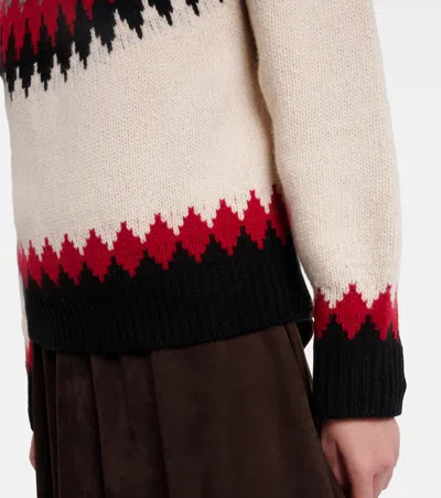 Polo Ralph Lauren Wool-cashmere Fair Isle Sweater In White