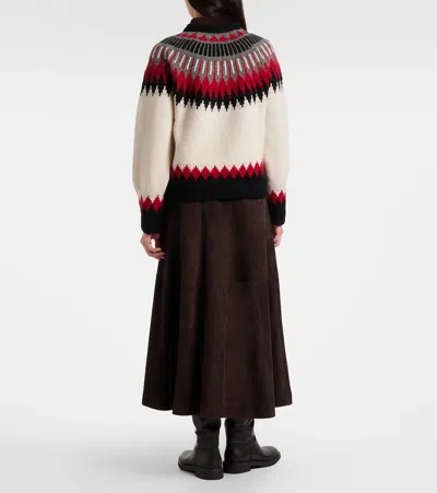 Polo Ralph Lauren Wool-cashmere Fair Isle Sweater In White