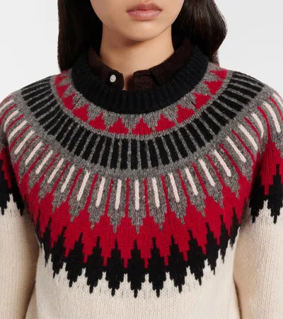 Polo Ralph Lauren Wool-cashmere Fair Isle Sweater In White