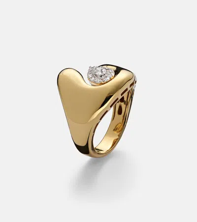 Yeprem Golden Strada 18kt Gold Ring With Diamonds In Gold