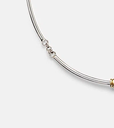 Spinelli Kilcollin Helio Tria Sterling Silver And 18kt Gold Necklace In Metallic