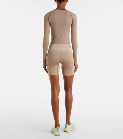 Loewe X On Ribbed-knit Striped Top In Brown