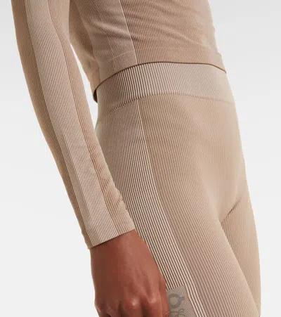 Loewe X On Ribbed-knit Striped Top In Brown