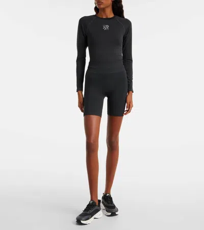Loewe X On Ribbed-knit Jersey Top In Black