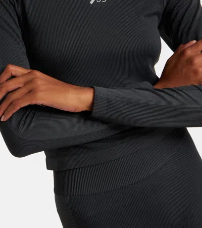Loewe X On Ribbed-knit Jersey Top In Black