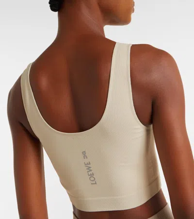 Loewe Seamless Bra In Technical Jersey In White