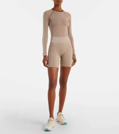 X ON罗纹针织机车短裤