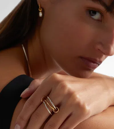 Spinelli Kilcollin Solarium 18kt Gold And Sterling Silver Ring In Gold