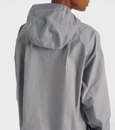 Loewe X On Storm Striped Half-zip Jacket In Gray