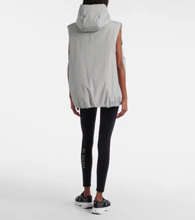 X ON连帽条纹填充背心