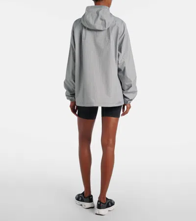 Loewe X On Storm Striped Half-zip Jacket In Gray