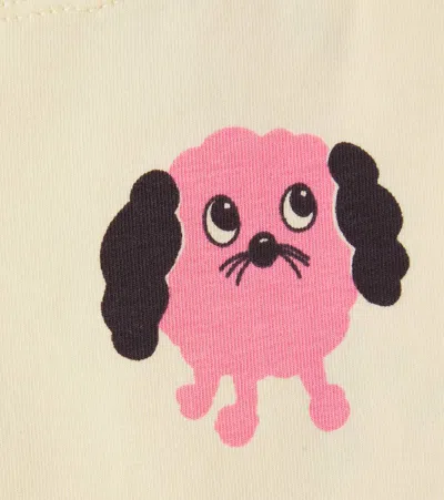 Mini Rodini Doggies Printed Cotton-blend Leggings In Neutral