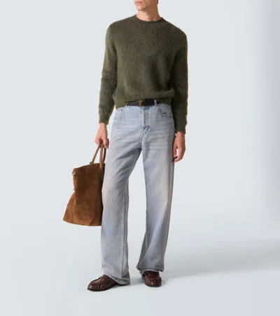 Saint Laurent Le Loafer Supple Leather Penny Loafers In Brown