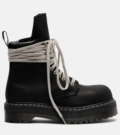 X DR. MARTENS QUAD厚底皮革靴子