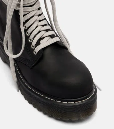 X DR. MARTENS QUAD厚底皮革靴子