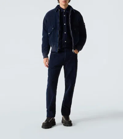 Stone Island Regular-fit Zipper-up Overshirt With Corrosion Treatment In Blue